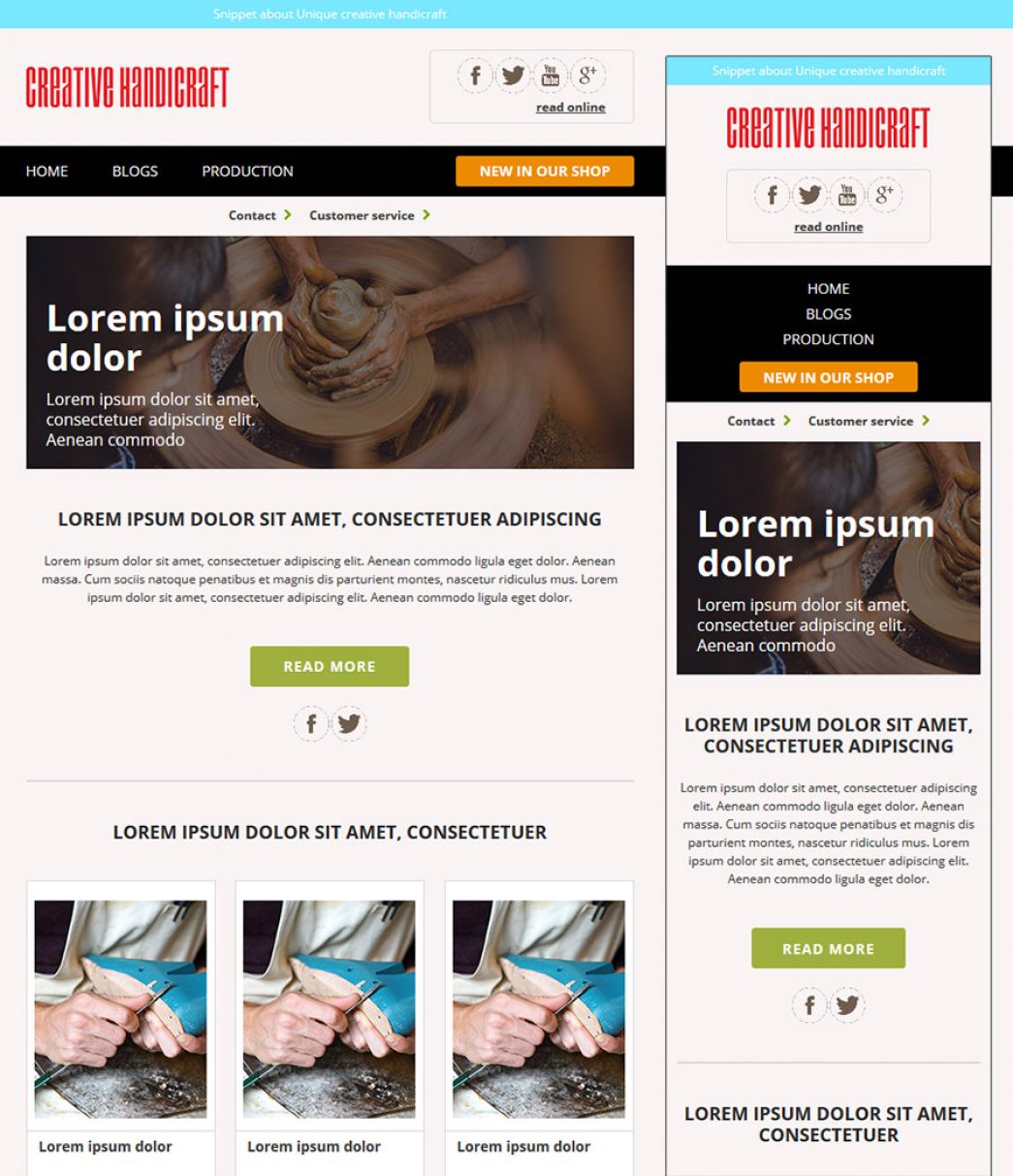 Ecom Composite Template: Creative Handicraft